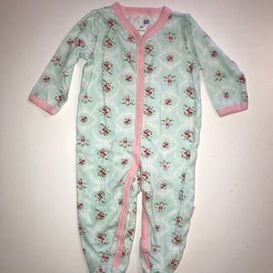 Baby Girl Floral Snap Closure Footie Sleeper